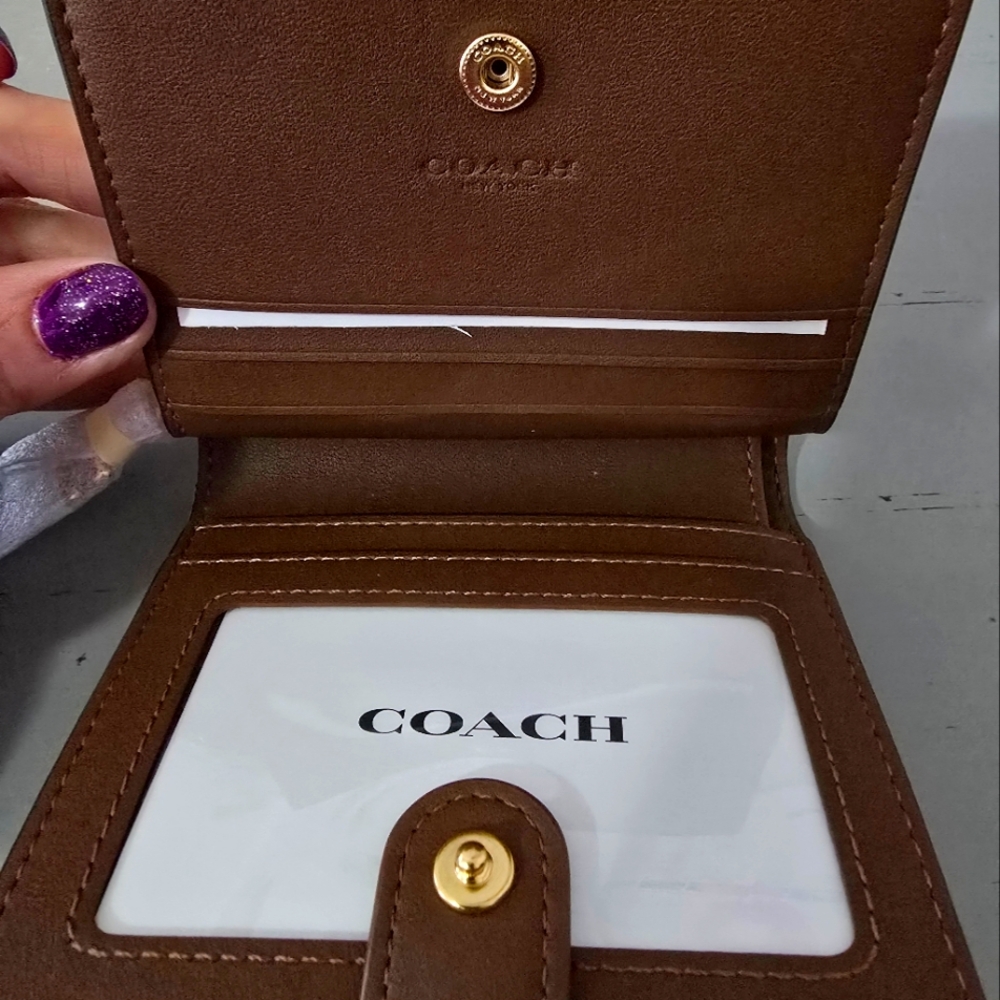 NWT Coach Floral Brown Wallet - Picture 3 of 8
